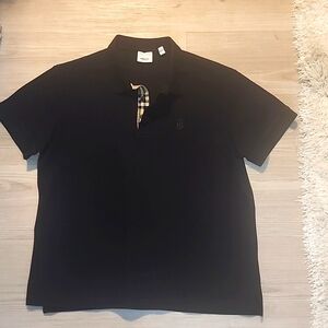Black Burberry Polo Shirt